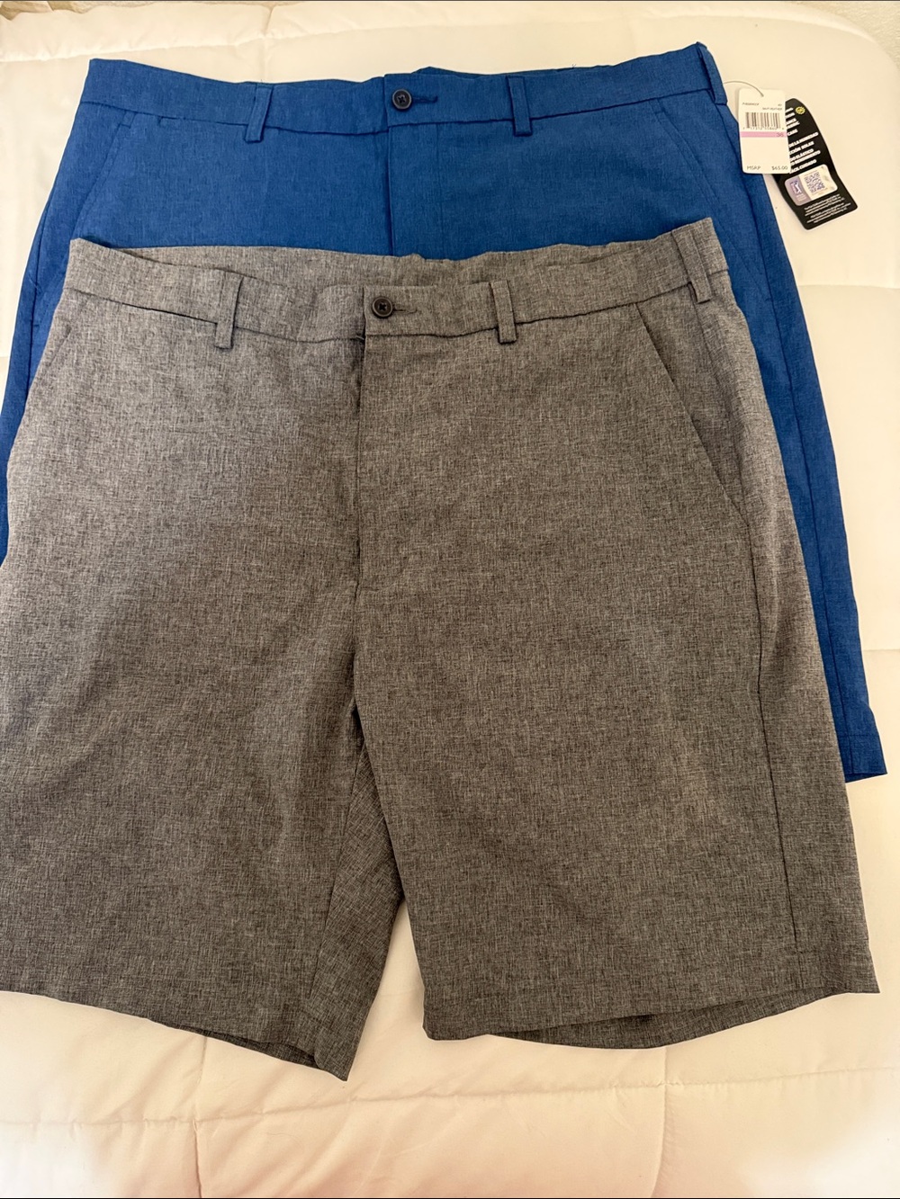 PGA Tour Two-Pack Flat Front Shorts — Blue & Gray